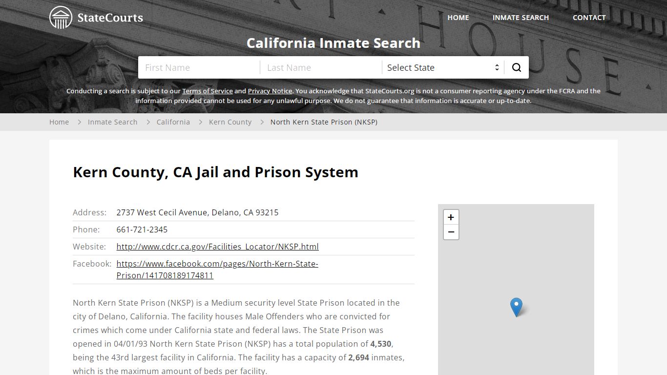 North Kern State Prison (NKSP) Inmate Records Search, California ...